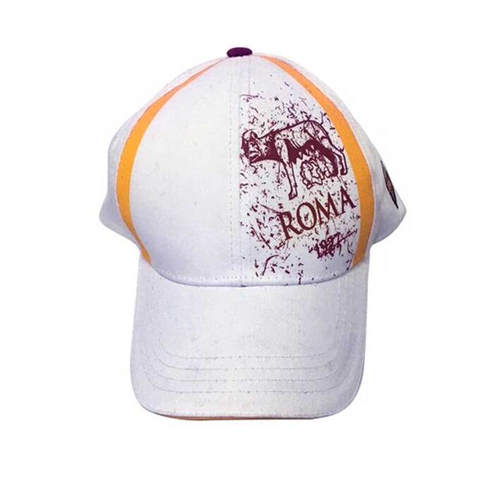 Cappellino Baseball Uomo Donna AS Roma Tifoso, Visiera Antiriflesso, Regolabile, Materiale Traspirante, Taglia S-XL, Colore Giallorosso