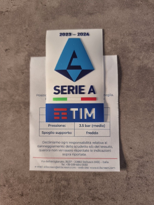 Patch Serie A TIM Lega Calcio Ufficiale 2015/16 Patch Serie A TIM Lega Calcio Ufficiale 2015/16