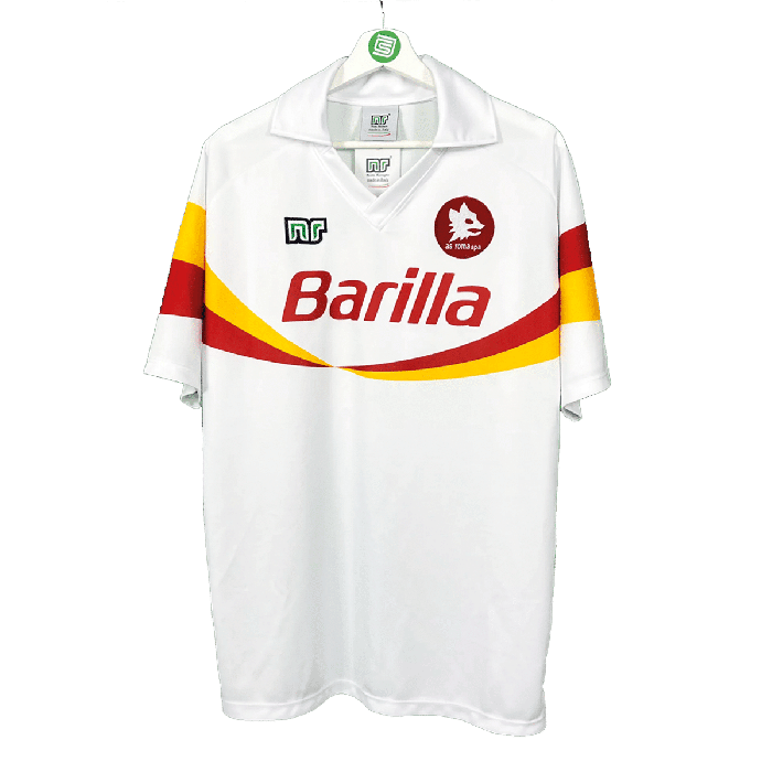 Maillot AS ROMA Vintage Barilla Années 80/90 - Coton - Remake Rétro - Tailles M L XL - Neuf Étiqueté